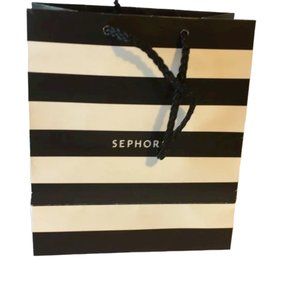 Sephora Black & White Stripe Paper Gift Bag